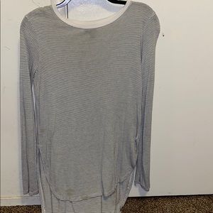 Striped long sleeve blouse